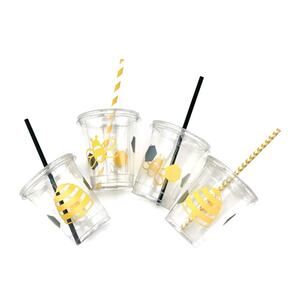 COPY - Bee Party Disposable Plastic Drink Cups, Set of 12
